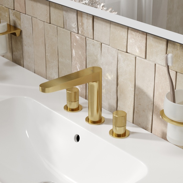 Смеситель для раковины Wasserkraft Schunter 8235 матовое золото