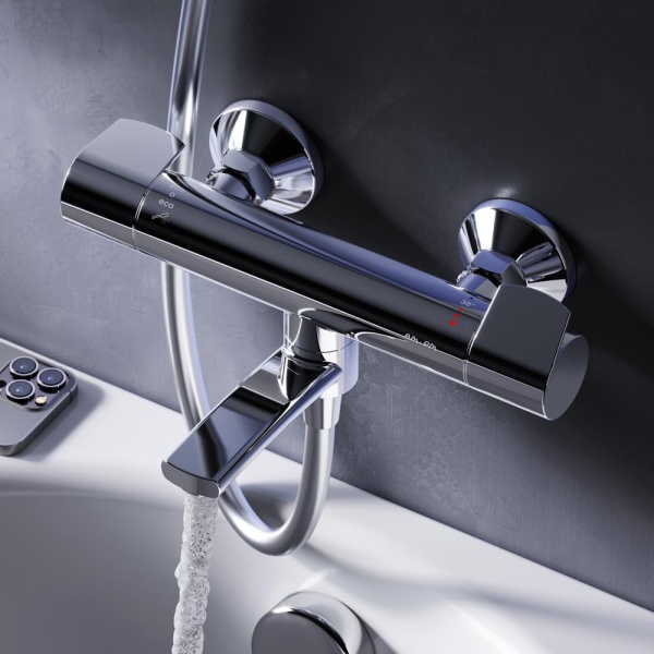 Смеситель для ванны или душа Am.Pm X-Joy F85A50000 настенный 
с термостатом хром