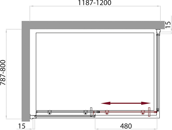 Душевой угол BelBagno Uno UNO-AH-1-120/80-C-Cr прямоугольный 120x80 стекла прозрачные, профиль хром