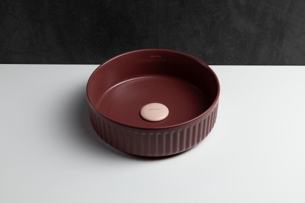 Раковина накладная круглая Allen Brau Fantasy 4.11032.BD керамика цвет красный
