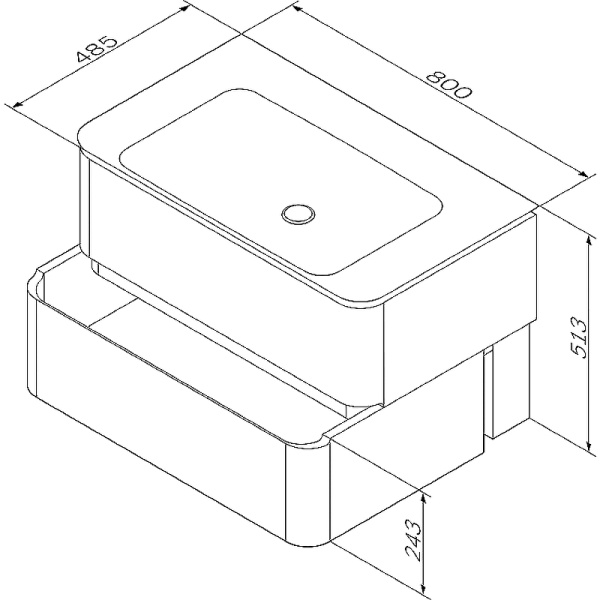 Тумба под раковину подвесная Am.Pm Sensation M30FHX0802NF 80 см  2 ящика цвет орех текстурированный 