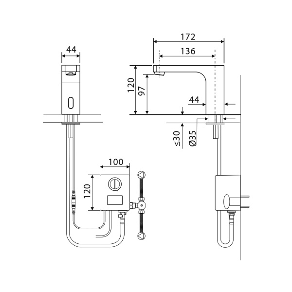 Смеситель для раковины Timo Torne 4313/17F матовое золото