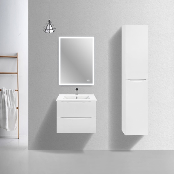 Тумба  подвесная Vincea Mia Slim VMC-2MC600S1GW 60 см  2 ящика цвет G.White 