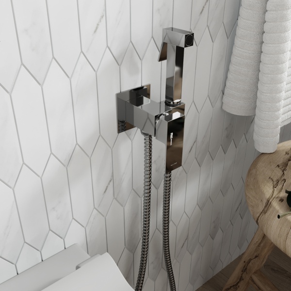 Гигиенический душ Wasserkraft  A71138 встраиваемый в стену хром