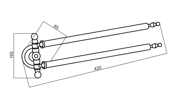 Полотенцедержатель Boheme Imperiale 10413 настенный Gold