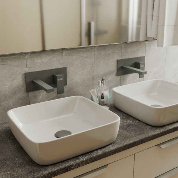 Смеситель для раковины D&amp;K Bayern.Liszt DA1514406 серый графит