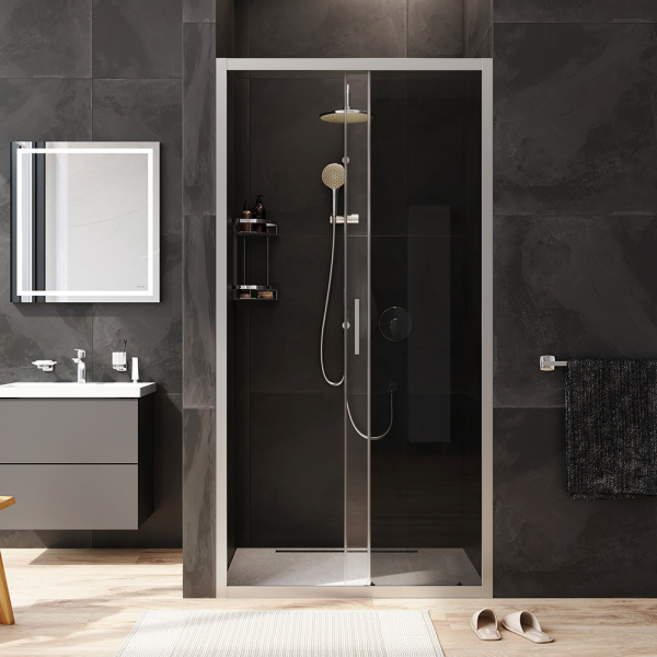 Душевая дверь Am.Pm Gem W90G-100-1-195MG 100 см стекла прозрачные тонированные, профиль хром