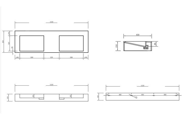 Раковина  прямоугольная Abber STEIN AS2643-1.5 искусственный камень цвет белый матовый