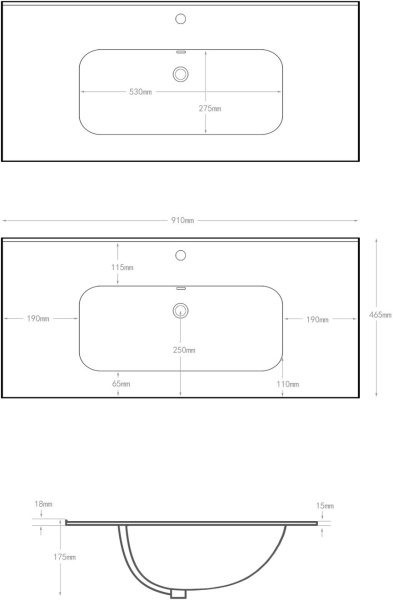 Раковина мебельная прямоугольная Aquanet Flat 00284029 керамика цвет белый