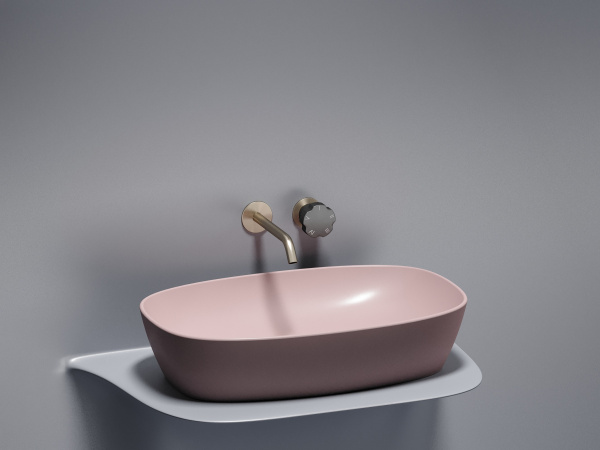 Раковина накладная овальная Ceramica Nova Element CN6049MP фарфор цвет розовый матовый