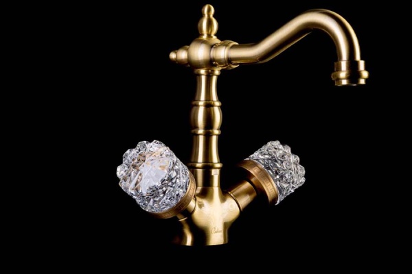 Смеситель для раковины Boheme Crystal 312-CRST бронза