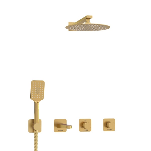 Душевая система со смесителем Wasserkraft Schunter 8200 A8251.307.308.180.259.285.194.201 монтаж встраиваемая в стену без термостата золото
