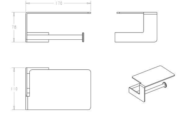 Держатель для туалетной бумаги Boheme Q 10941-SGM 