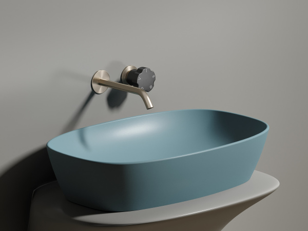 Раковина накладная овальная Ceramica Nova Element CN6049MLG фарфор цвет светло-зеленый матовый