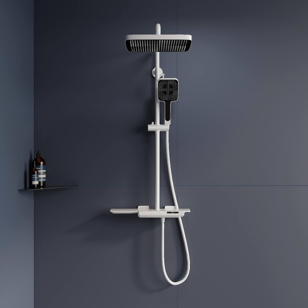 Душевая система со смесителем RGW Shower Panels 51140134-03 монтаж настенная с термостатом белый