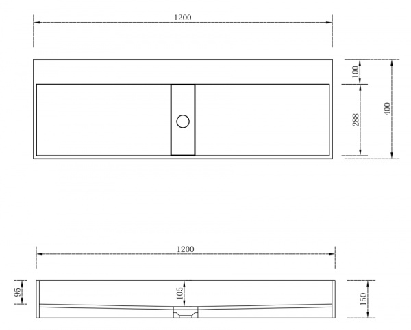 Раковина  прямоугольная Abber STEIN AS2642 искусственный камень цвет белый матовый
