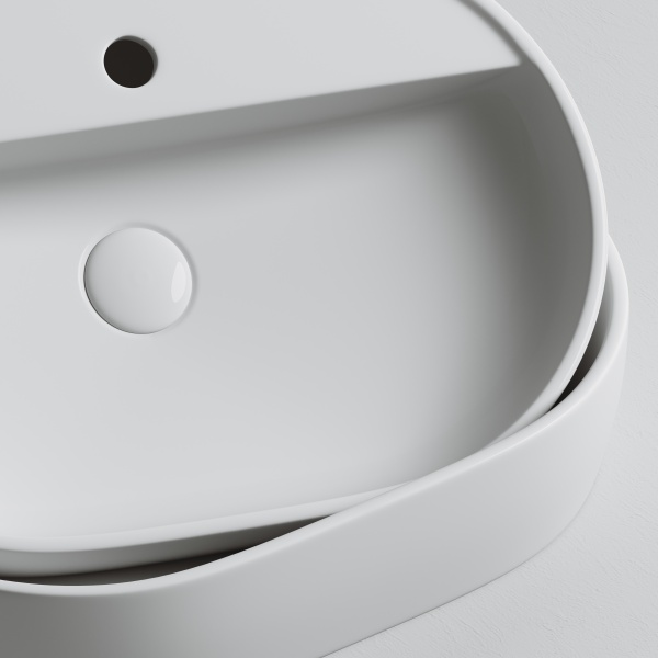 Раковина накладная овальная Ceramica Nova Element CN6035 фарфор цвет белый