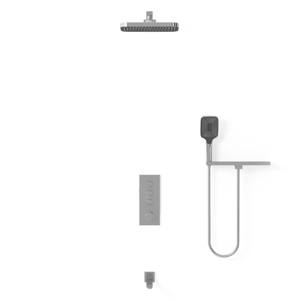 Душевая система со смесителем Vincea  VSFW-431T1RCH монтаж встраиваемая в стену с термостатом хром