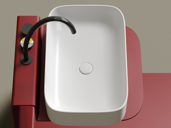 Раковина накладная прямоугольная Ceramica Nova Element CN6053MW фарфор цвет белый матовый