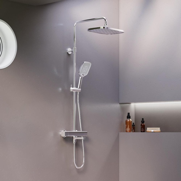 Душевая система со смесителем Damixa Gala 953810000 монтаж настенная с термостатом хром