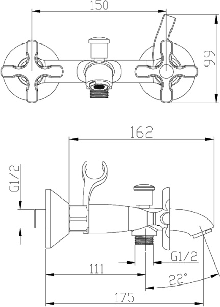 Смеситель  Lemark Duetto LM5712C  
 