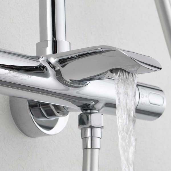 Душевая система со смесителем Vincea Esse VSFS-1E1TCH монтаж настенная с термостатом хром