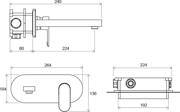 Смеситель для раковины Ravak Chrome X070093 хром