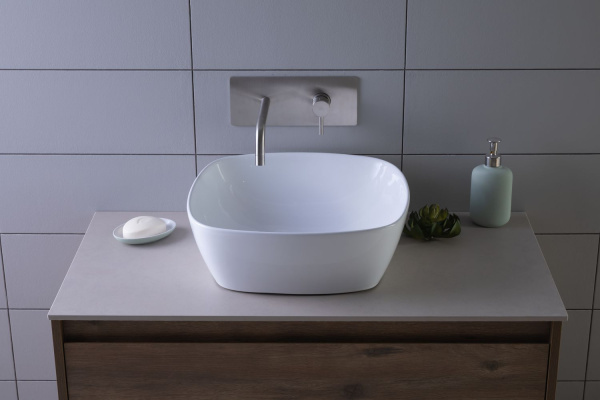 Раковина накладная прямоугольная Aquanet Trend TREND-1 керамика цвет белый