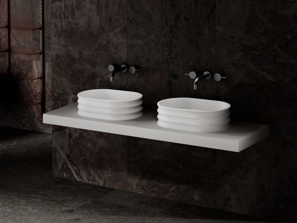 Раковина  овальная Abber STEIN AS2650 искусственный камень цвет белый матовый