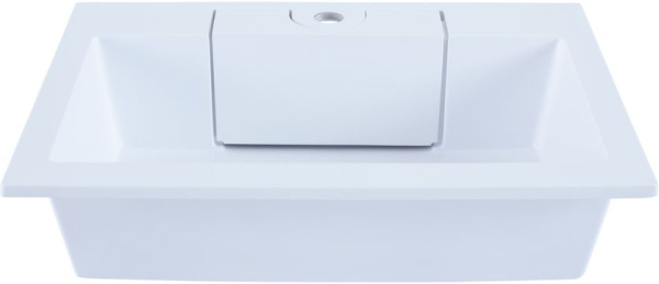 Раковина мебельная прямоугольная Aquanet Фортуна 00181907 литьевой мрамор цвет белый