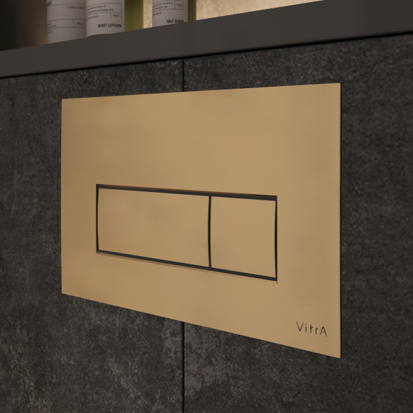 Кнопка смыва механическая VitrA Root Square 740-2325 цвет матовое золото