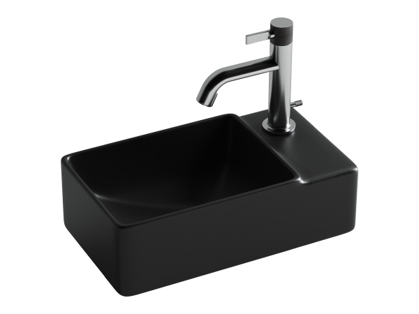 Раковина подвесная прямоугольная Ceramica Nova Element CN5045MB фарфор цвет черный матовый