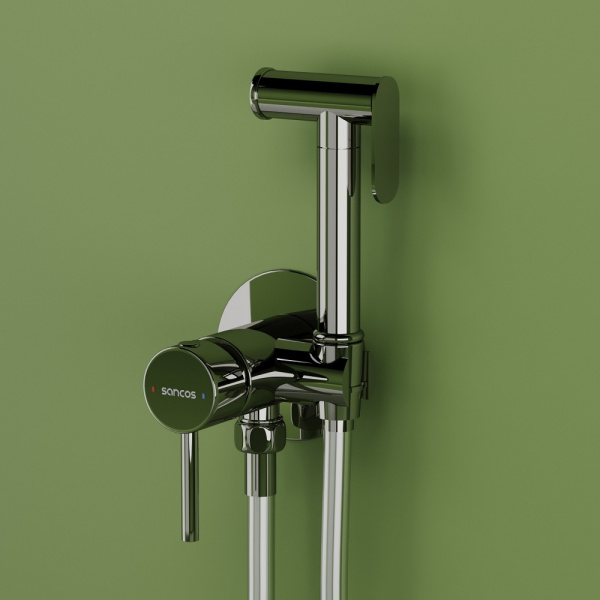 Гигиенический душ Sancos Start SC1001CH встраиваемый в стену хром