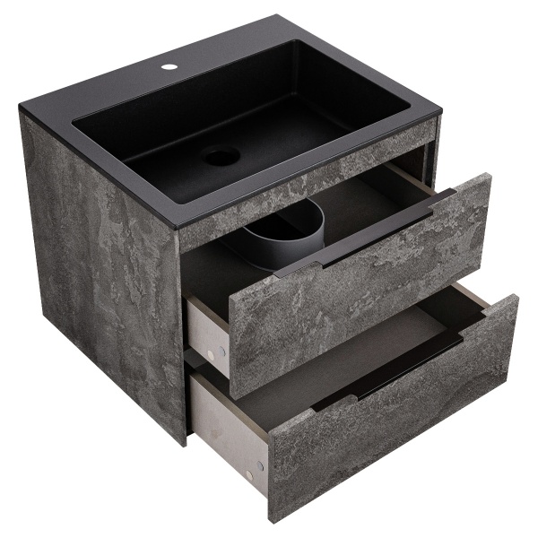 Тумба  подвесная Vincea Chiara 2D VMC-2C2600GS 60 см  2 ящика цвет G.Stone 