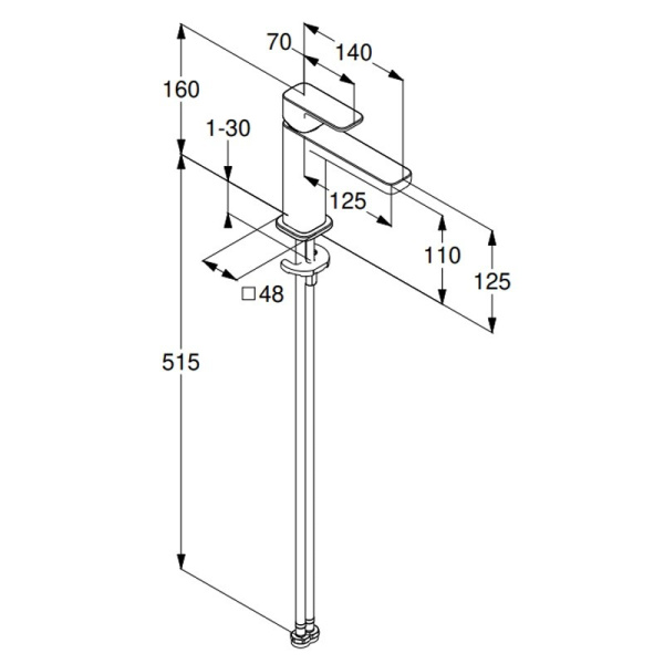 Смеситель для раковины Kludi Renon 42282N075 брашированное золото