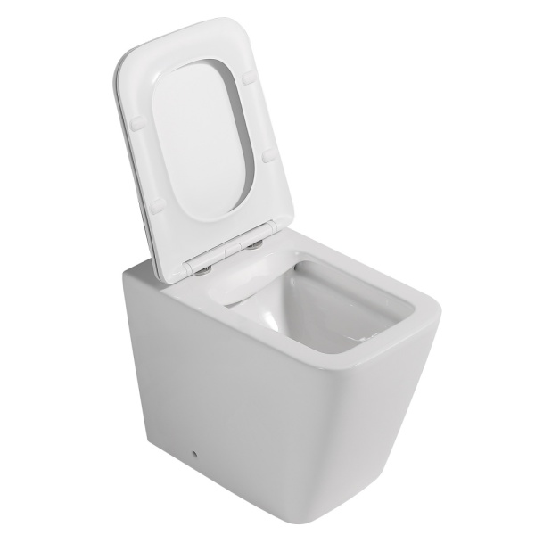 Унитаз приставной Abber Rechteck AC1211 Rimless фарфор белый