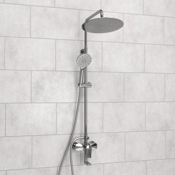 Душевая система со смесителем Wasserkraft  A166.116.127.087.CH монтаж настенная без термостата хром