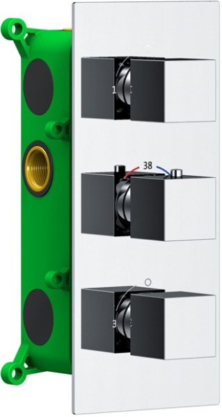 Душевая система со смесителем Timo Petruma SX-5039/00SM монтаж встраиваемая в стену с термостатом хром