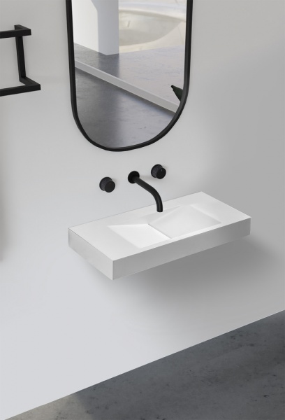 Раковина  прямоугольная Abber STEIN AS2641 искусственный камень цвет белый матовый