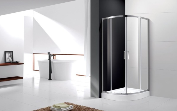 Душевой угол Cezares Molveno MOLVENO-R-2-80-C-Cr-IV четверть круга  стекла , профиль 