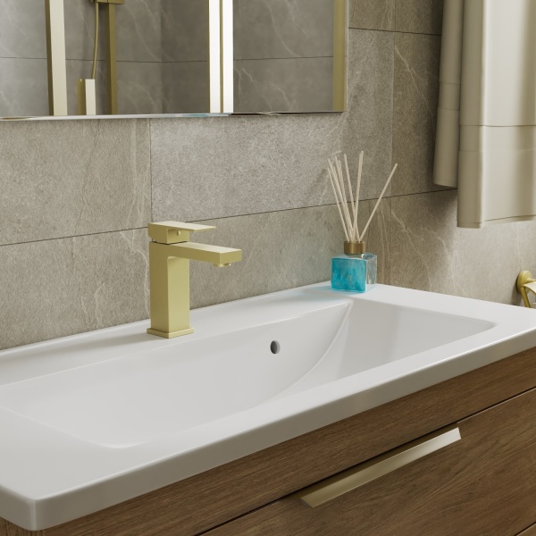 Смеситель для раковины D&amp;K Bayern.Liszt DA1512107 матовое золото