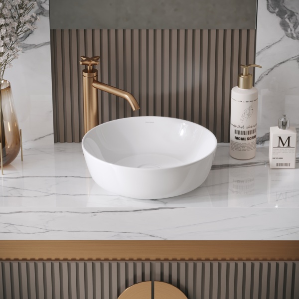 Раковина  круглая Grossman Style GR-3032 фаянс цвет белый