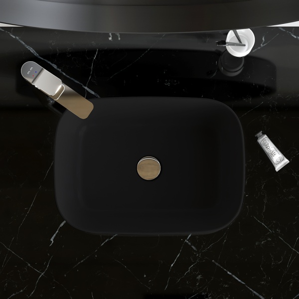 Раковина  прямоугольная Am.Pm Func M8FWCC10450BM фарфор цвет черный матовый