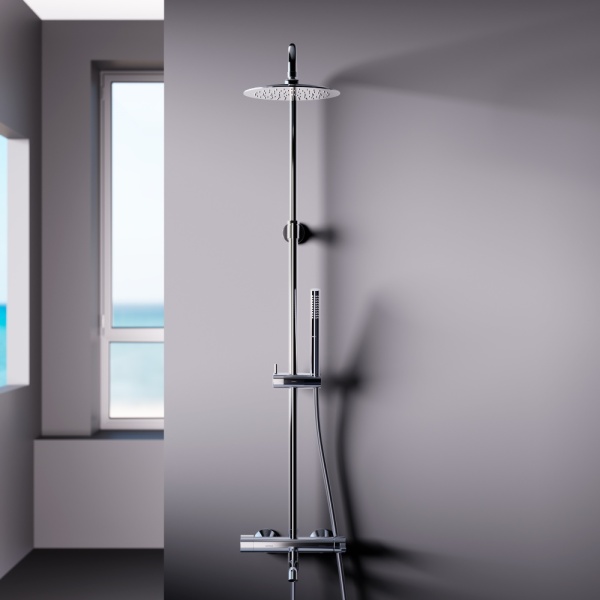 Душевая система со смесителем Damixa Scandinavian Pure 936740000 монтаж настенная без термостата хром