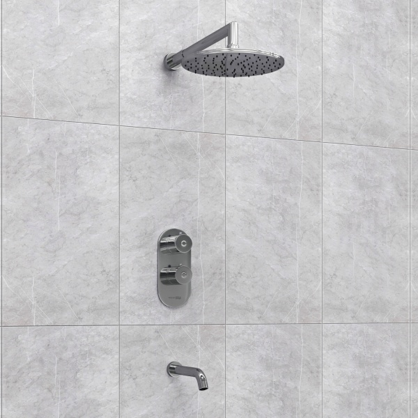 Душевая система со смесителем Wasserkraft  A15030 Thermo монтаж встраиваемая в стену с термостатом хром