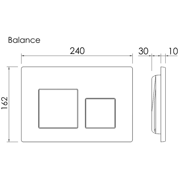 Кнопка смыва Ceramica Nova Square CN12-002W цвет белый
