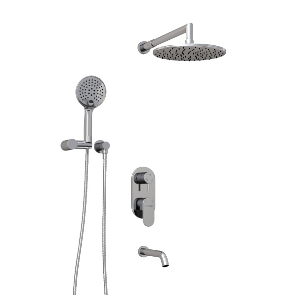 Душевая система со смесителем Wasserkraft  A175819 монтаж встраиваемая в стену без термостата хром