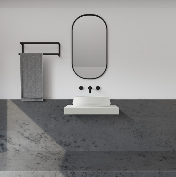 Раковина  овальная Abber STEIN AS2605 искусственный камень цвет белый матовый