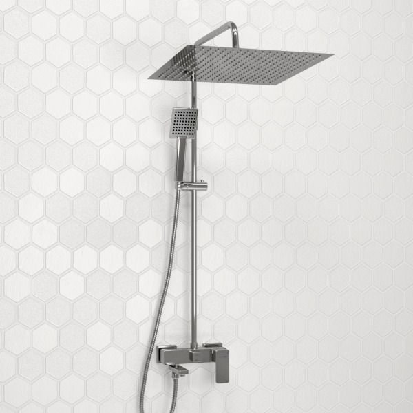 Душевая система со смесителем Wasserkraft  A177.119.141.010.CH монтаж настенная без термостата хром