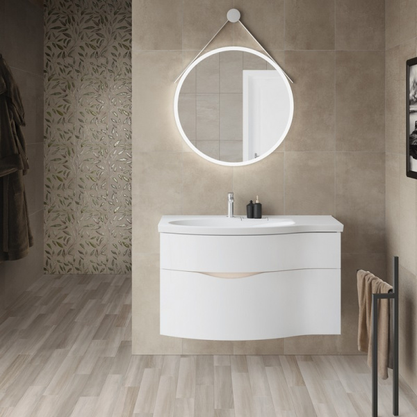 Раковина мебельная округлая Kerama Marazzi Riva RV.wb.100Lh фарфор цвет белый